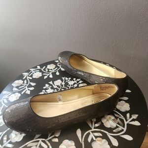 Massimo flats new black sequins 9.5